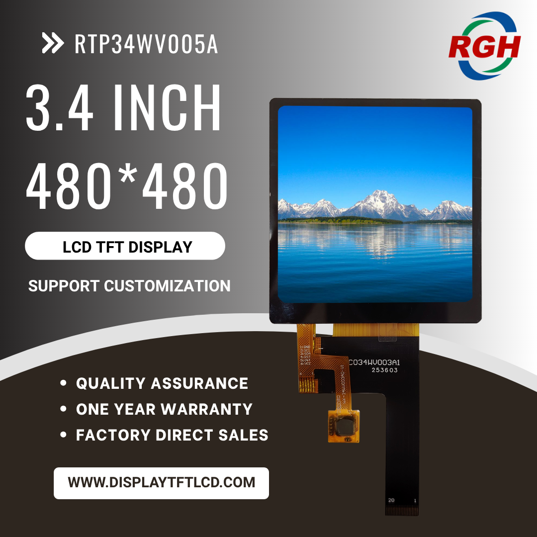 Square 3.4-Inch Capacitive Touch FT6336u Module TFT LCD Screen - view 2