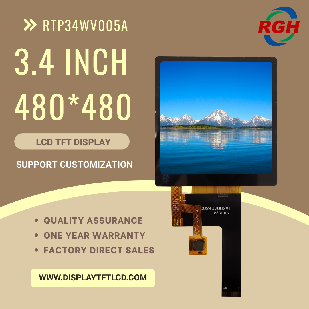 Square 3.4-Inch Capacitive Touch FT6336u Module TFT LCD Screen - view 3