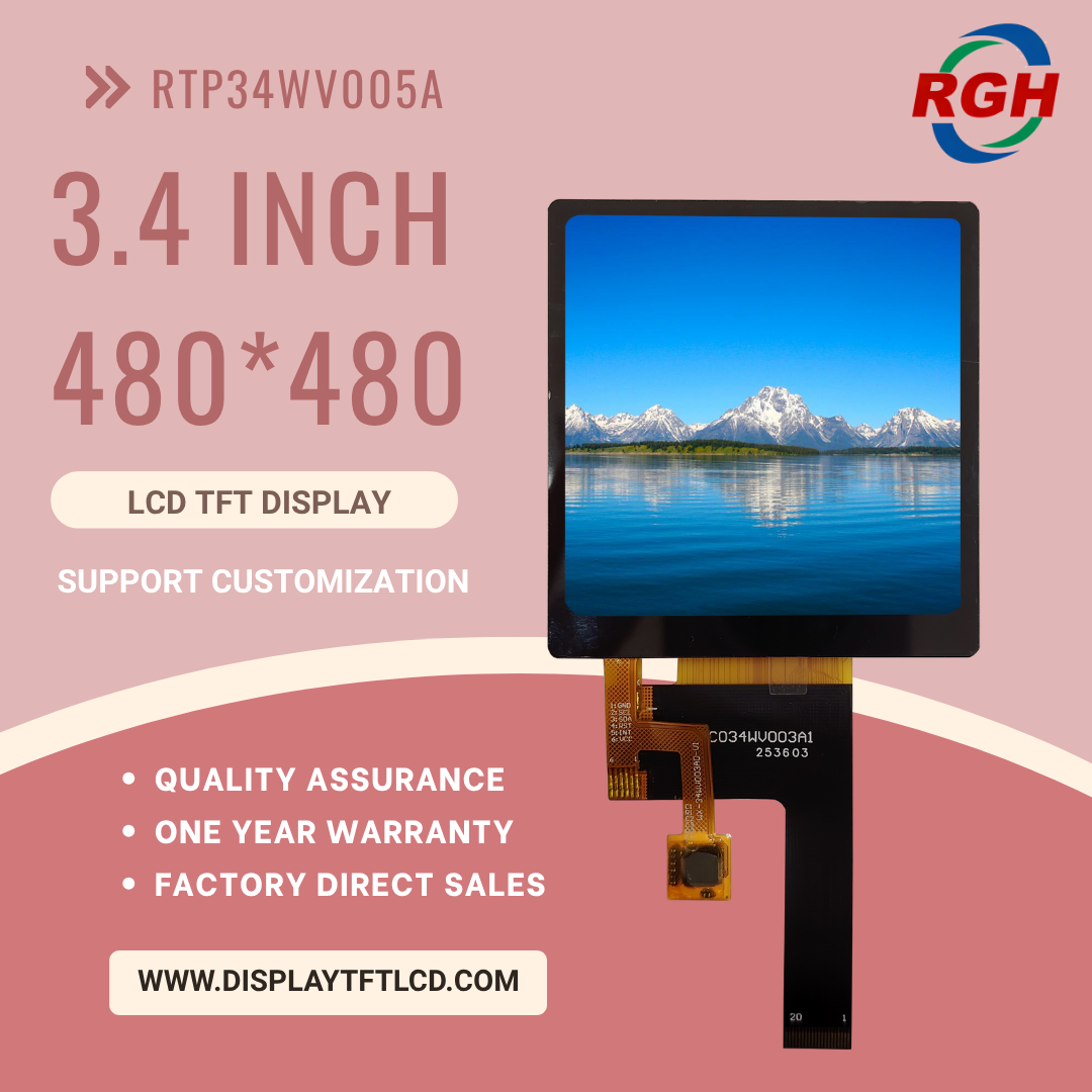 Square 3.4-Inch Capacitive Touch FT6336u Module TFT LCD Screen