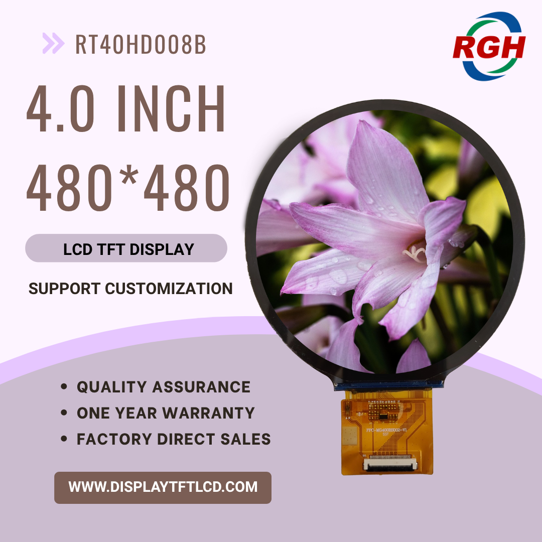 Industrial Grade 4.0-Inch Round Type Mipi TFT LCD Display